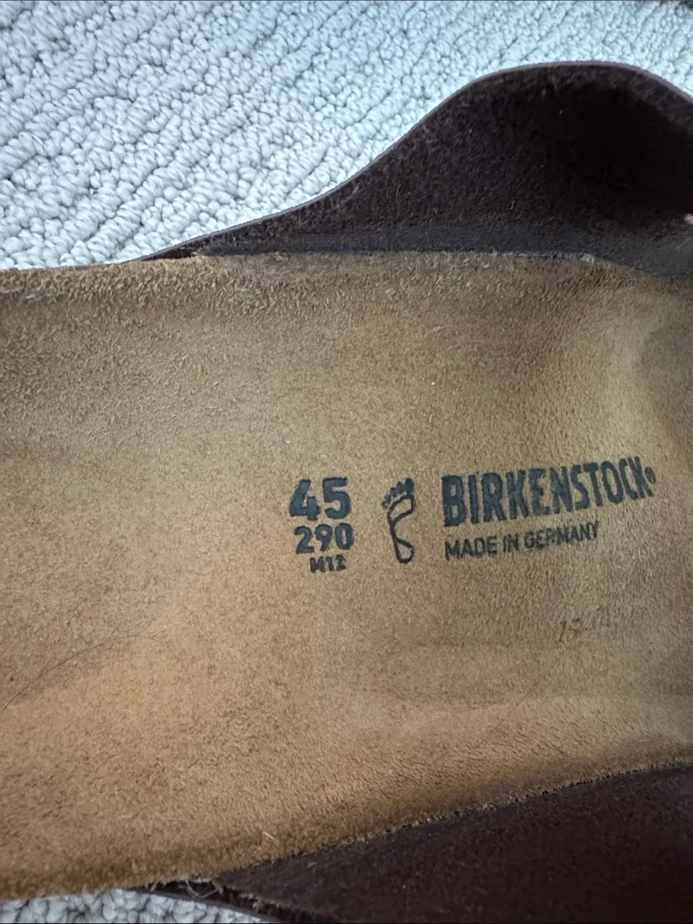 NEW IN BOX Birkenstock Men's Arizona Two-Strap Sandals in Taupe Brown